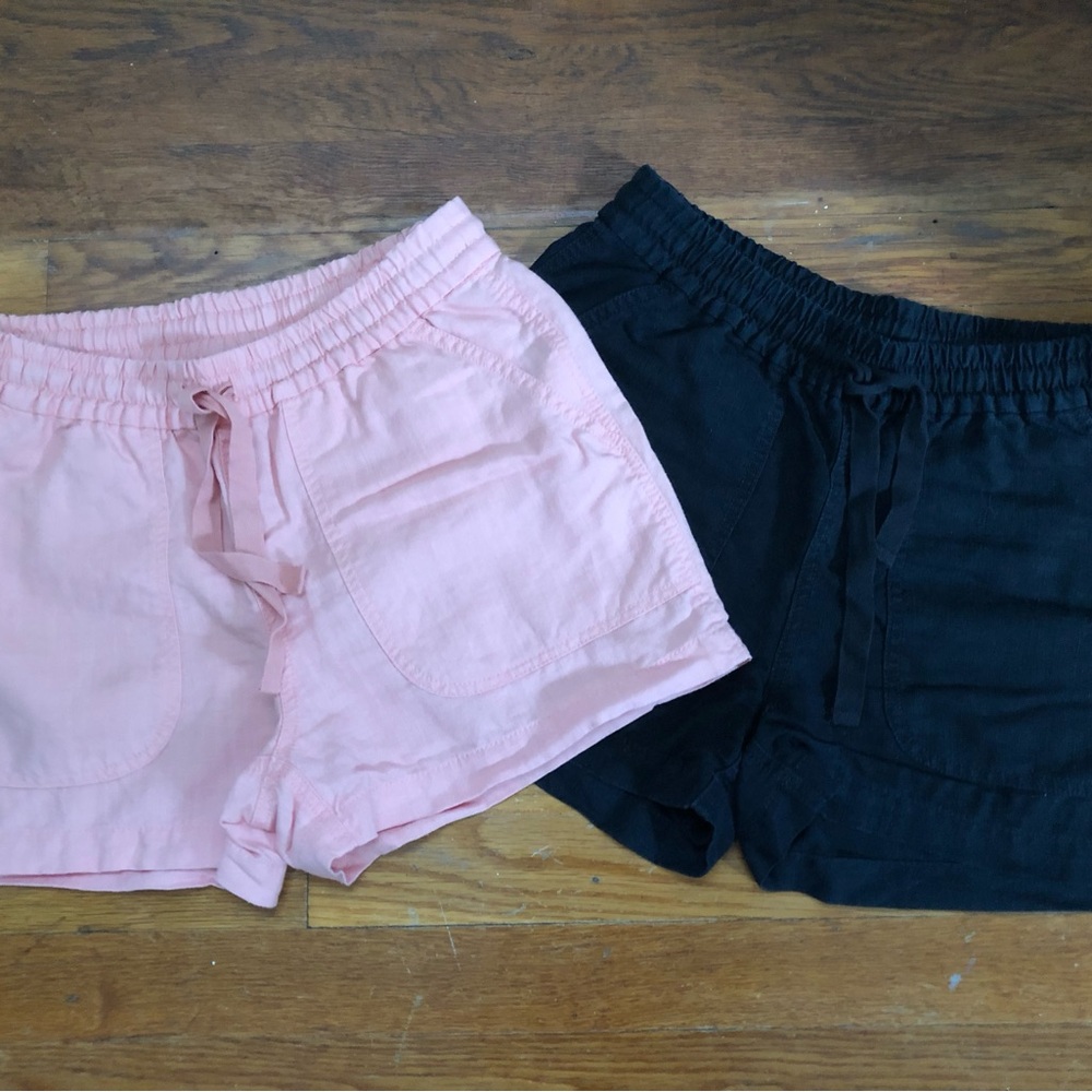 J. Crew High Waist Shorts - Pink and Black